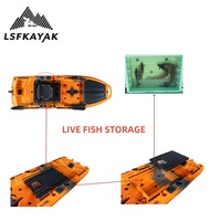 2025 nouvelle usine vente chaude détachable coque aileron pédale mer pêche Kayak modulaire avec stockage de poissons vivants pour un transport facile