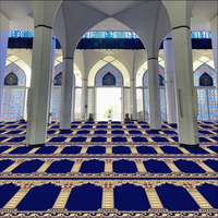 Tapis de prière de haute qualité pour églises royales, hôtels et salles de conférence, tapis en ruban tissé à la machine en nylon, tapis de mosquée musulman