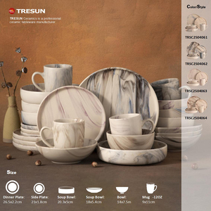 <span class=keywords><strong>Vaisselle</strong></span> 2025 Nouvelle Arrivée Chinaware Crokery <span class=keywords><strong>Noir</strong></span> Marbre Design Collection Petit Déjeuner Céramique <span class=keywords><strong>Vaisselle</strong></span> <span class=keywords><strong>Service</strong></span> pour 6 - Product Image 2