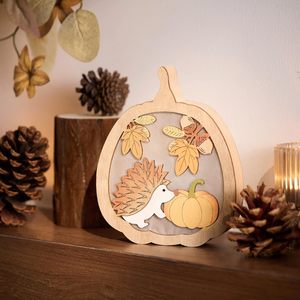 Gran oferta, artesanías creativas de madera, adorno para el hogar brillante, nueva decoración de madera, decoraciones de ardilla y calabaza - Product Image 4