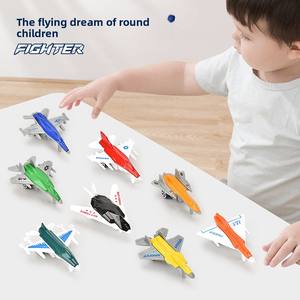 Fabrika doğrudan sınır ötesi satış Mini plastik askeri uçak oyuncak modeli çocuklar için geri çekme tasarımı doğum günü hediyesi - Product Image 2