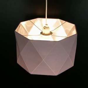 Rosa forma octogonal de techo/lámpara de mesa de luz interior de PET de plata para la sala dormitorio habitación de <span class=keywords><strong>las</strong></span> niñas - Product Image 3
