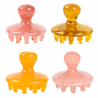 Masseur de cuir chevelu en résine, peigne de massage rond, brosse Gua Sha manuelle pour la tête et le corps, pour spa à domicile, salon, soins personnels et acheteurs en gros