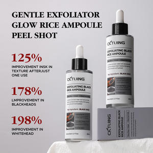 Suero Ampolla de Arroz Negro para Todo Tipo de Piel, Cuidado de la Piel Coreano, Exfoliante Corporal y Facial Blanqueador, Suero de Arroz Exfoliante - Product Image 4
