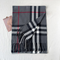 Écharpe en polyester à carreaux noirs et blancs, style britannique musulman, simple et tendance, épaisse et chaude, de haute qualité, pour homme, hiver