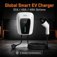Chargeur EV 32A 40A 48A avec câble de 20 pieds, Plug and Play, 5 certifications, Type 1, IP65, ABS V0, pour chargeur EV domestique et commercial