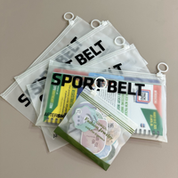 Sac d'emballage pour bijoux UniOne avec logo personnalisé, sac en plastique transparent givré mat avec fermeture éclair, sac à fermeture éclair pour accessoires cosmétiques
