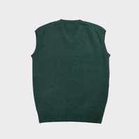 Gilet en tricot personnalisé avec motif graphique, col en V, sans manches, pull décontracté, style preppy