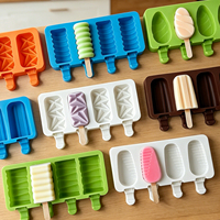 Moule à sucettes glacées en silicone de qualité alimentaire, réutilisable, antiadhésif, sans BPA, durable, pour glaces maison, compatible congélateur