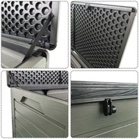 Boîte de rangement de jardin en plastique de 78 L, 20 gallons, robuste, avec siège, pour l'extérieur, pour coussins, oreillers et outils de jardin