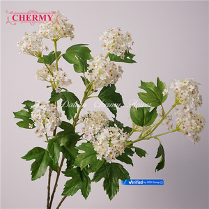 TH1421 Vente en gros 5 têtes Voile de mariée artificiel Fleurs Spirée Boule de neige Petit hortensia blanc pour mariage Fleurs décoratives - Product Image 2