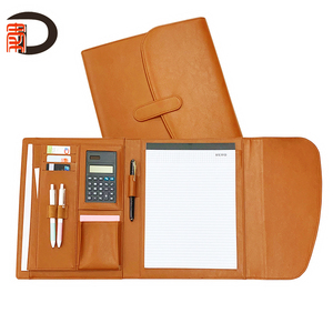 Chất lượng tốt PU A4 da danh mục đầu tư tập tin thư mục nhà sản xuất, danh mục đầu tư thư mục với calcutator và lưu ý pad - Product Image 5