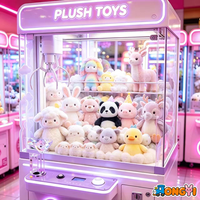 Peluches personnalisées de 8 pouces en gros, animaux en peluche doux et assortis pour machines à griffes et distributeurs automatiques