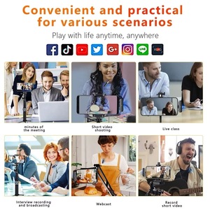 K9Microphone à col polo sans fil en plastique pour casque sans fil <span class=keywords><strong>Microphone</strong></span> à condensateur Omni-directionnel Polar <span class=keywords><strong>Noise</strong></span> Cancelling - Product Image 6