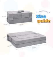 Múltiples piezas pequeños niños pequeños Modular nube sofá cama espuma niños bloques de construcción suave juego de sofá de bebé Modular para dormitorio