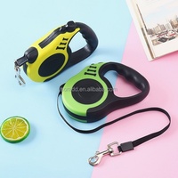 Correa para Perro Personalizada de ABS/Nylon Sólido, 3m, Retráctil Automática, con Decoración de Encaje, Acolchada, Reflectante, para Exteriores, Jardín, Viajes, Caminatas