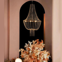 Lustres suspendus personnalisables de luxe, étanches, en métal et acrylique, écologiques, avec télécommande, pour mariages, fêtes et événements