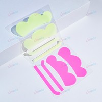 Libeauty 2 en 1 Patch pour les yeux des cils avec ruban de levage des cils Patchs pour les yeux en silicone souple réutilisables pour Salon Lash Lift et outil de teinte