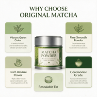 Poudre de matcha de qualité cérémonielle, poudre de matcha japonaise pour compléments alimentaires
