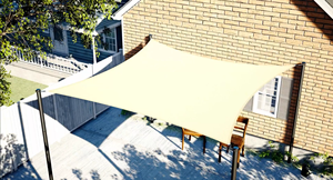 <span class=keywords><strong>Voile</strong></span> <span class=keywords><strong>d</strong></span>'<span class=keywords><strong>ombrage</strong></span> beige gris de haute <span class=keywords><strong>qualité</strong></span> 320g en HDPE tissé stabilisé aux UV pour usage extérieur - Product Image 2