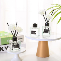 Ensemble de diffuseur d'huiles essentielles de luxe 50 ml pour chambre et toilettes, protection de l'environnement, parfum longue durée dans un flacon en verre
