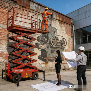 Vertical Single Mast One Person Lift <b>Small</b> Light Aluminum Alloy Aerial Electric Man Lift Work Platform - Product Image 4