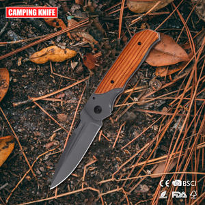 Coltello Tascabile BR DA30 di Alta Qualità per Autodifesa, Lama in Acciaio, Coltello Pieghevole <span class=keywords><strong>da</strong></span> Campeggio con Manico in Legno - Product Image 3