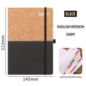Carnet en liège A5 marron imprimé, 100 feuilles, reliure cousue, écologique, promotionnel, vente en gros - Product Image 2
