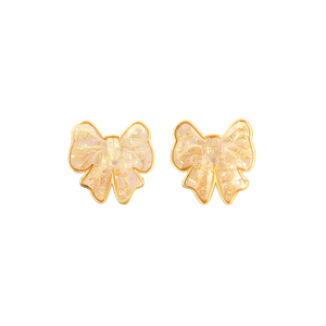 Fashion <b>Stud</b> <b>Earrings</b> Bow Shape 316L Stainless Steel PVD Gold Plating Sustainable Resistant - Product Image 2