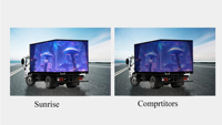 Camion publicitaire mobile extérieur avec écran LED couleur P3.84 P4.8 pour la publicité multimédia et sur camion