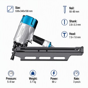 <span class=keywords><strong>Pistolet</strong></span> à clous <span class=keywords><strong>pneumatique</strong></span> TOUA FN2190 de qualité industrielle, corps en aluminium, garantie 1 an, capacité de 70 clous - Product Image 6