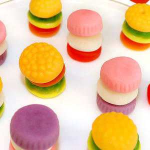 Bonbons de burger de dessin animé colorés personnalisés bonbons aux fruits <span class=keywords><strong>Bonbon</strong></span> forme de hamburger halal bonbons mous gommeux - Product Image 2