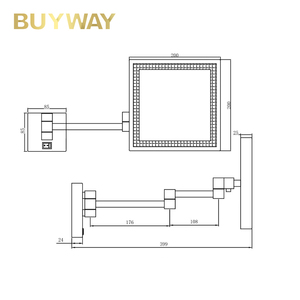 <span class=keywords><strong>Miroir</strong></span> de salle de bain à bras extensible avec lumière LED, <span class=keywords><strong>miroir</strong></span> de maquillage mural, <span class=keywords><strong>miroir</strong></span> <span class=keywords><strong>grossissant</strong></span> unilatéral - Product Image 2