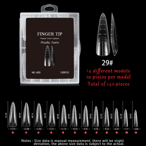 Clear Stiletto <b>Nail</b> Dual Forms Poly UV Gel Quick Building <b>Extension</b> Mold Tips for Finger <b>Nails</b> - Product Image 3