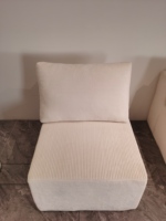 Canapé sectionnel convertible en L, rembourré et compressé sous vide, pour salon moderne et villa, emballé en boîte