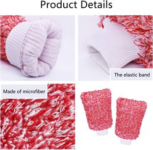 NOVISON Custom Super Soft Long High Pile <b>Car</b> Wash Mitt Gloves Microfiber Detailing Window & Wheel Cleaning - Product Image 3