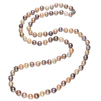 Collier ras du cou FEIRUN 9-10mm AA+ Edison 36 pouces en perles, bijou fantaisie épais et tendance pour femme