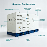 Groupe électrogène diesel silencieux 800 kW 1000 kVA triphasé avec contrôleur ATS automatique