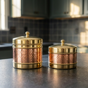 Boîte à bibelots en cuivre massif, lot de 2 pièces - Product Image 3