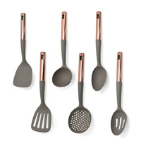 Ensemble d'ustensiles de cuisine en nylon avec logo personnalisé, OEM ODM, spatules en nylon résistantes à la chaleur, ustensiles de cuisine à marque privée, outils de cuisson