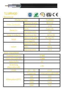 LMR400 50 ohmRf同軸ケーブルLMR100LMR195 LMR200LMR240ケーブル同軸<span class=keywords><strong>Syv</strong></span> <span class=keywords><strong>75</strong></span> <span class=keywords><strong>5</strong></span> <span class=keywords><strong>1</strong></span> 51mmデュアルALフォイル - Product Image 5