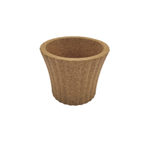 Conteneurs de plantation biodégradables en liège naturel jardinière moderne pot de fleur en liège avec trous de drainage