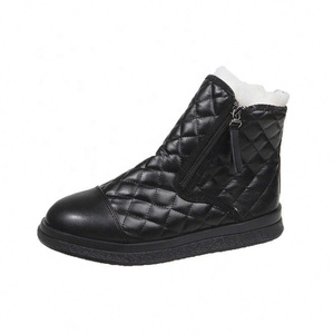 Nouvelles bottes de neige unisexes pour l'hiver, avec un coussin épais, imperméables, respirantes, dessus en PU, antidérapantes, thermiques, légères, pour rester au chaud - Product Image 5