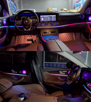 Kit de Actualización de Iluminación Interior con Control MMI, Luz Ambiental Dinámica Activa de 64 Colores para Mercedes-Benz Clase E 2016-2023, W213