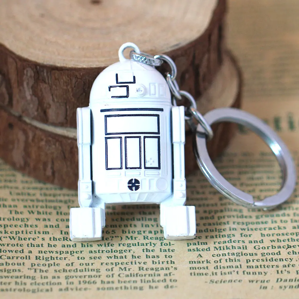 NEW ARRIVAL Wholesale Stars Wars Keyring R2D2 Robot Keychain For Gift