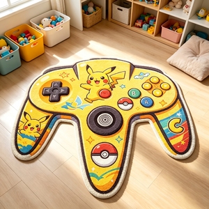 Alfombra con Forma <span class=keywords><strong>de</strong></span> Control <span class=keywords><strong>de</strong></span> Juego <span class=keywords><strong>de</strong></span> Pokemon <span class=keywords><strong>Pikachu</strong></span>, Decoración para Sala <span class=keywords><strong>de</strong></span> Estar y Dormitorio, Alfombra <span class=keywords><strong>de</strong></span> Anime Personalizada <span class=keywords><strong>de</strong></span> Lujo, Alfombra Impresa con Diseño <span class=keywords><strong>de</strong></span> Gamepad - Product Image 5