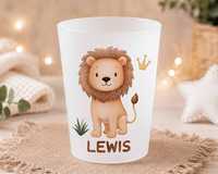 Gobelets de fête personnalisés animaux de la jungle, incassables, transparents givrés, pour baby shower, mariage, et cadeaux invités