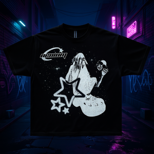 T-shirt Oversize Big Steppa Y2K con Grafica Streetwear e Design Meme - Product Image 3