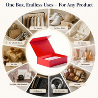 Boîtes cadeaux en papier de luxe avec fermeture magnétique, en carton rigide recyclable, pour cosmétiques, outils de maquillage, bijoux, avec logo personnalisé