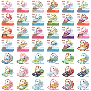 Tapis d'éveil musical pour bébé avec <span class=keywords><strong>piano</strong></span>, jouets éducatifs pour l'interaction parent-enfant, animaux de dessin animé en plastique - Product Image 6